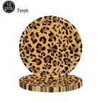 Leopard Print Paper Plates Cups Napkins Disposable Tableware Safari Jungle Animals Happy Birthday Party Supplies Baby Shower Set
