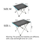 Ultralight Portable Folding Camping Table Foldable Outdoor Dinner Desk High Strength Aluminum Alloy For Garden Party Picnic BBQ