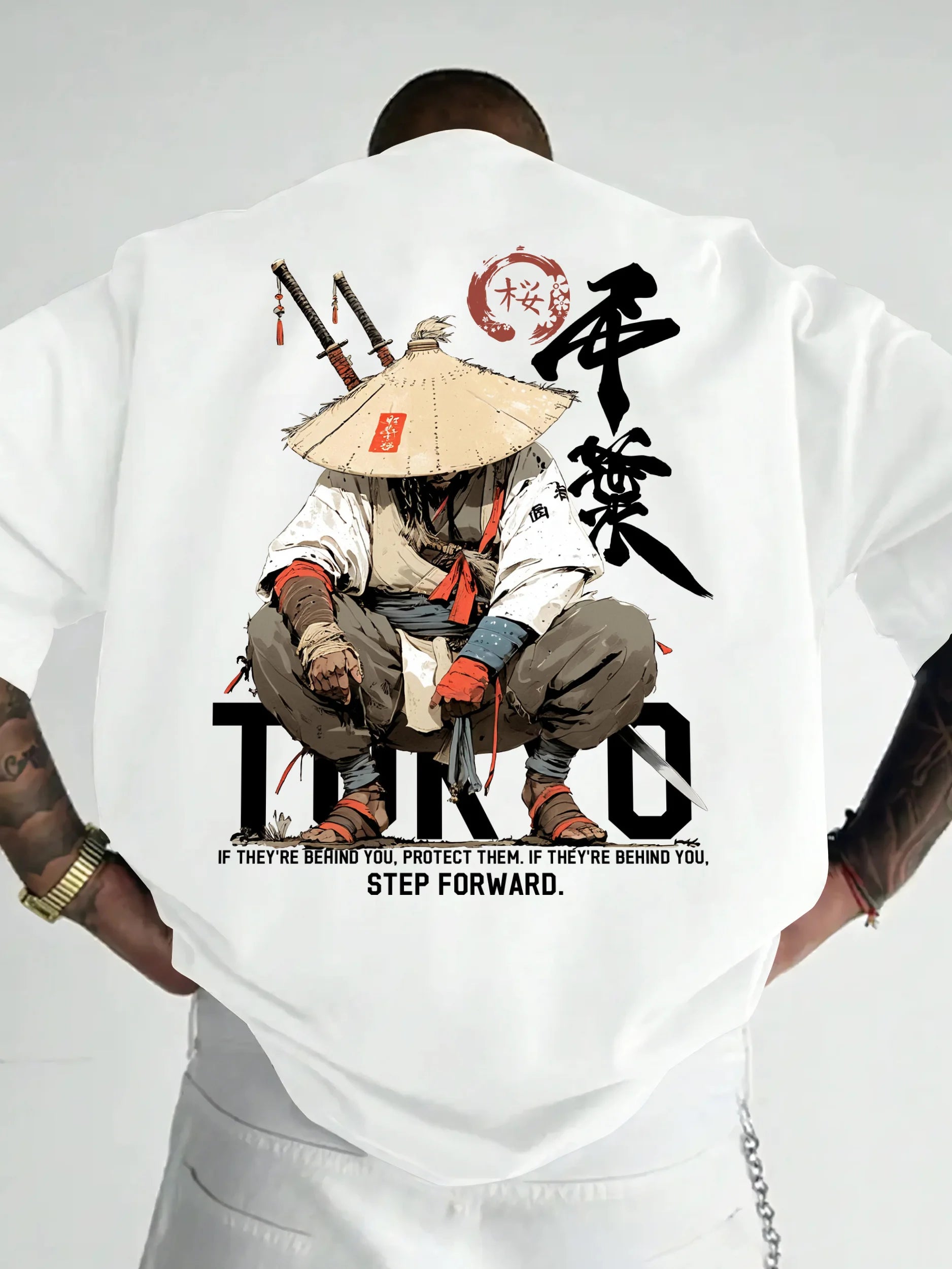 Anime Samurai Tokyo Warrior 100% Cotton Men Women Summer-Autumn Daily Sport Outdoor Leisure Loose Short-Sleeve Street TShirt Top