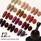 7ml Coffee Brown Gel Nail Polish Autumn Winter Nail Art Gel Varnish Semi Permanent Nail Supplies DIY Manicure Hallowee Nails
