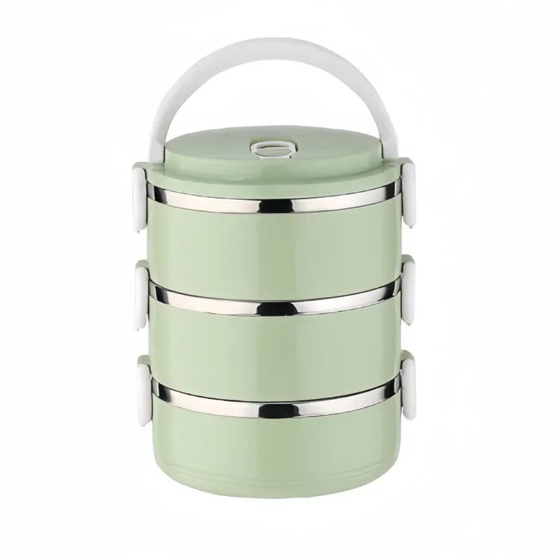 3 Layers Portable Stainless Steel Thermal Lunch Box Multi-Purpose Microwave Bento Box With Lids Leakproof Food Container Box