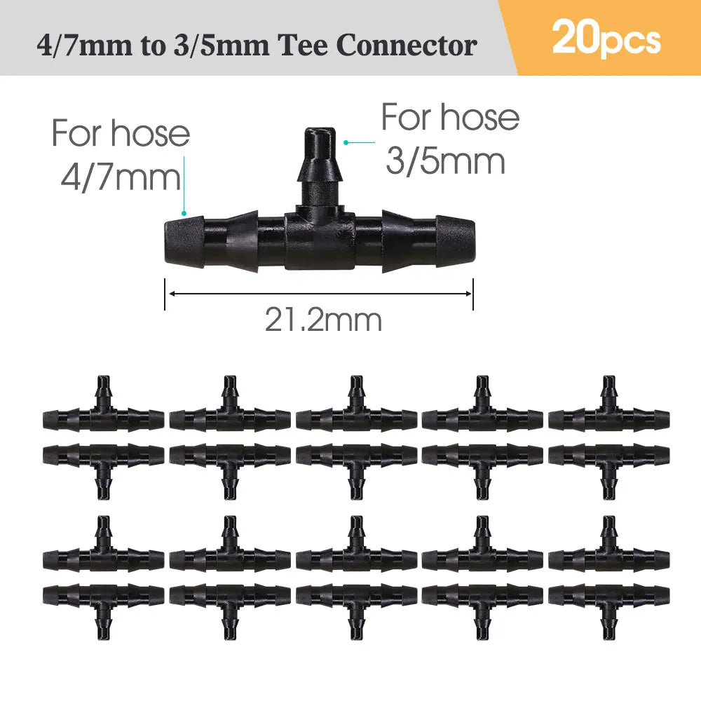 2L 4L 8L Dripper Irrigation 3/5mm Hose 2/4-Way Connector Water Splitter Emitter Drip Arrow Micro Drip System Garden Accesorries