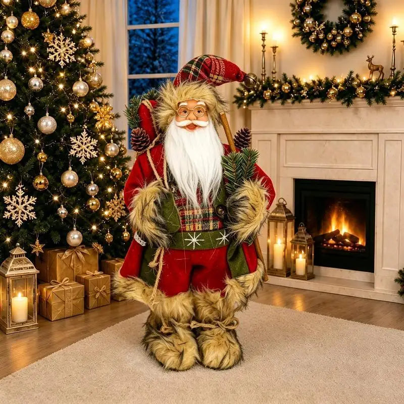 2026 Christmas Decoration For Home Santa Claus Plush Doll 30cm Navidad Party Decor Xmas Ornaments New Year Gift