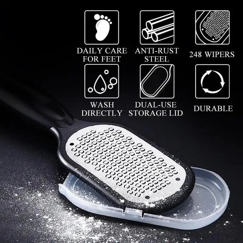 1pc Professional Stainless Steel Foot File Callus Remover Scraper Pedicure Tools Dead Skin Remove for Heels Feet Hand Care
