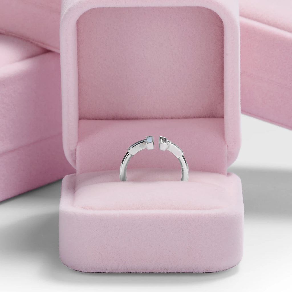 Pink Velvet Jewelry Box Set Jeweler Specialized Cases for Rings, Earrings, Bracelets, Necklaces, Premium Gift Storage Organizer