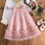Baby Girl Dress Summer Tulle Bow Princess Girl Dress Adorable Birthday Party Baby Dress