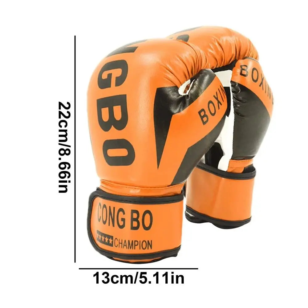 1Pair Breathable Kids Boxing Gloves PU Leather Muay Thai MMA Punching Karate Child Punching Gloves 6oz Training Gloves