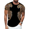 Men's T-Shirt with Diversified Leopard Print and Novel Patterns 3D Printed for Summer Street Fashion Daily Leisure and Sports