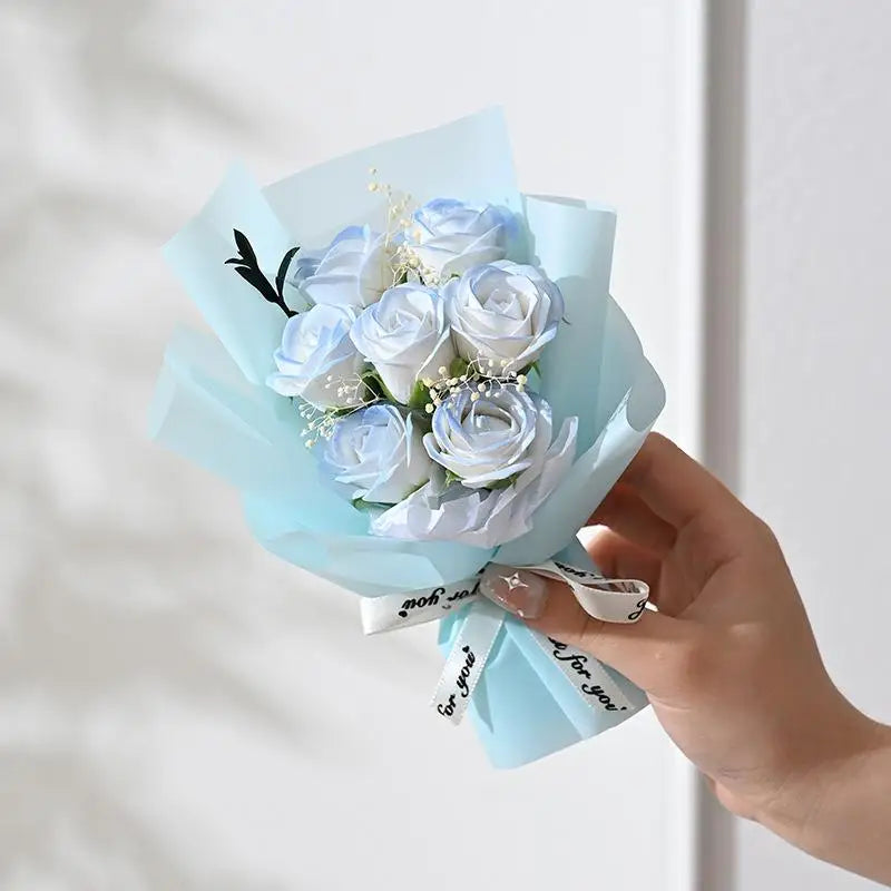 Valentine's Day Gift Decoration Rose Artificial Flowers Bouquet Fake Flower For Girlfriend Gift Mother's Day Decor Flower