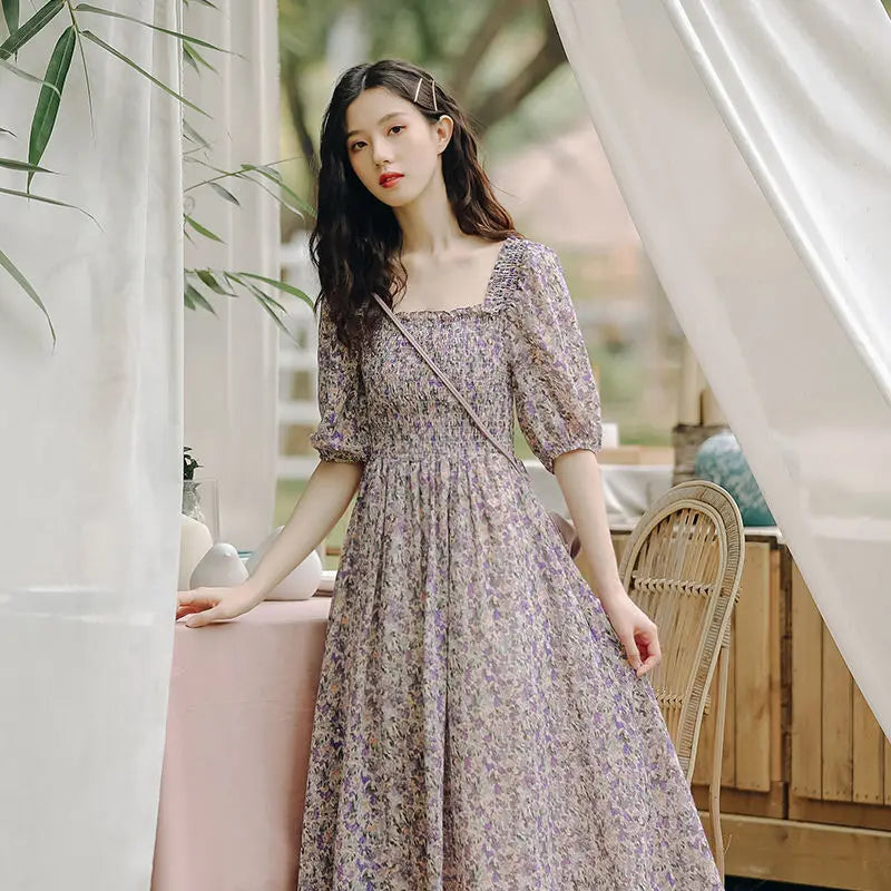 Dresses For Women 2025 Floral Woman Dress Open Back Backless Clothes Beach Flower Tight Bodycon Midi New In Offer Stylish