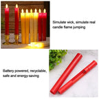 Creative LED Flameless Candles Lights Wedding Birthday Party Simulation Candles Lamp Long Electric Flickering Candlesticks