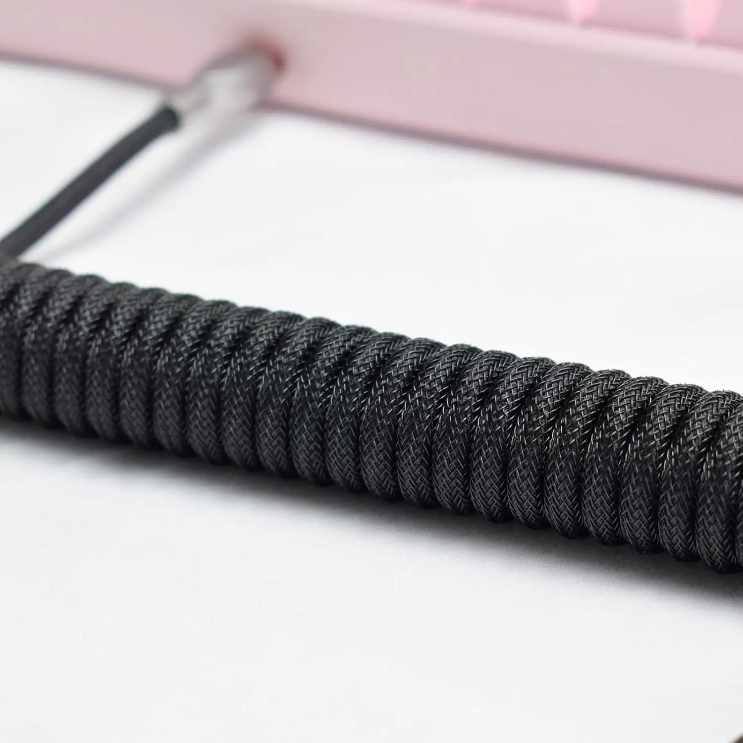 Braided Keyboard Cables 1.6m Coiled Type-C to USB A Detachable Aviator Connector.for Gaming Keyboard/Tablet USB C Double-Sleeved