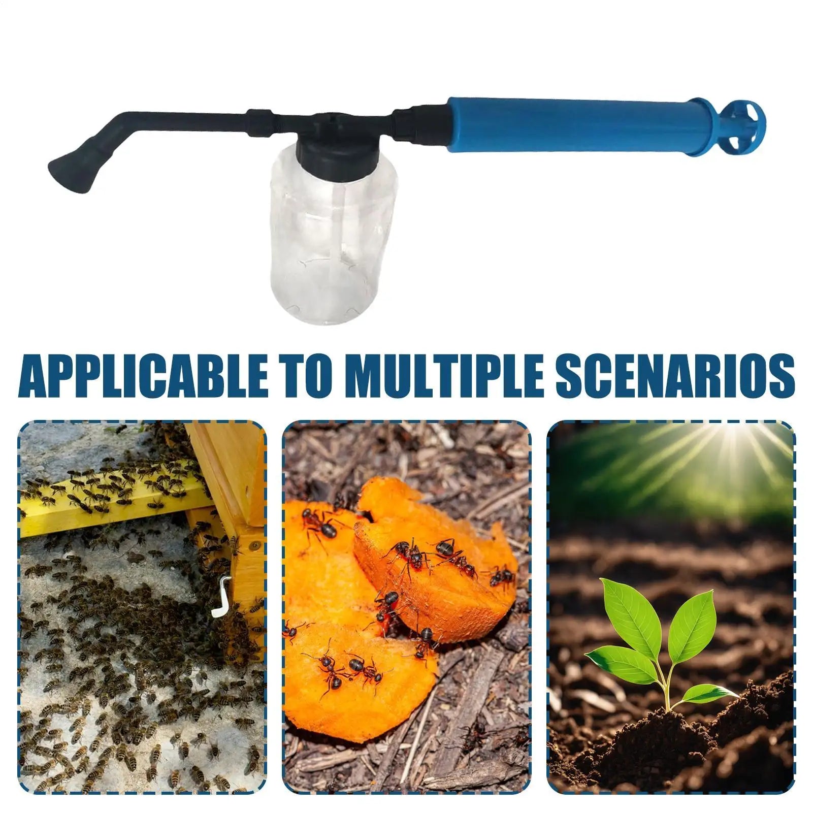 Garden Powder Applicator Portable Powder Duster Applicator for Plants Multi-Functional Diatomaceous Earth Sprayer Gardening