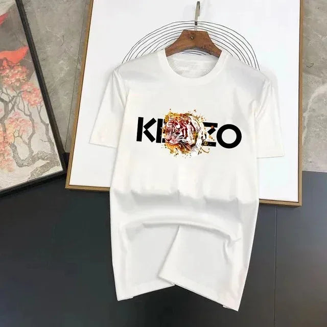 2025 New Fashion Hot Luxury Brand Printed Men's T-Shirt High Quality Summer Wear Tops Training Loose Cotton Sportswear Outfits