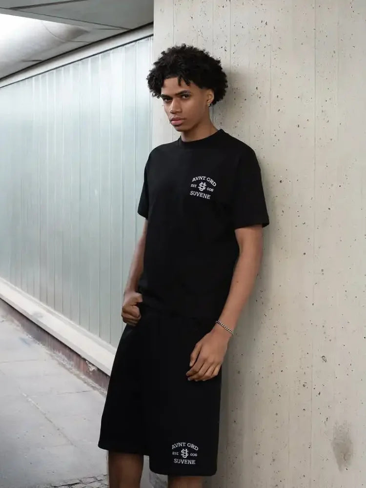 2026 Spring New Shorts Set Summer Casual T-shirt Sportswear Two Piece Set Loose Pocket Zipper Sportswear Shorts Set