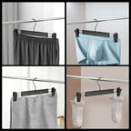 Pants Hangers with Adjustable Non-Slip Clips Anti-Rust Hanging Hook for Trouser,Skirts,Jeans,Clothes Hangers