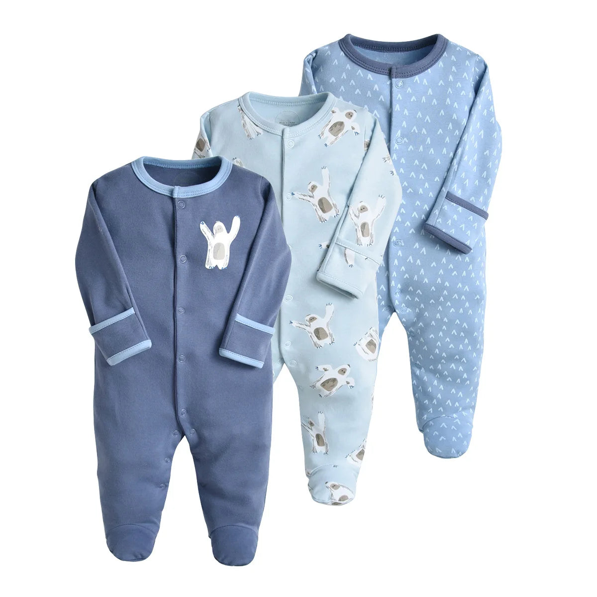 Brand Newborn Babies Clothes Infant Baby Boys Girls Romper Cotton Long Sleeve Pajamas Jumpsuit Toddler Clothes Outfits 3Pcs/Lot