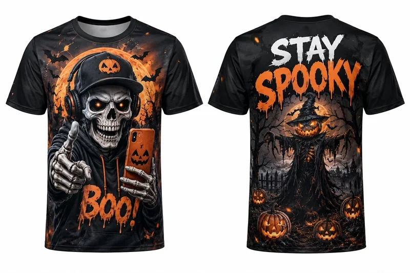 2026 New Halloween Pumpkin King Dark Castle Bat 3D All‑Over Print T‑Shirt 3D Print Short Sleeve Horror Party Tee Tops