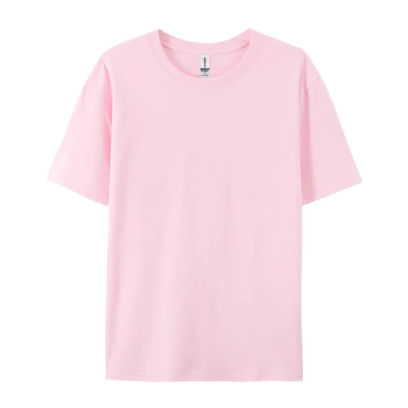 Free printing 180Gsm 100% Cotton Short Sleeve Tops Tee  Custom Order Choice Yourself Unisex O-Neck Men T-Shirt Plus Size S-6XL