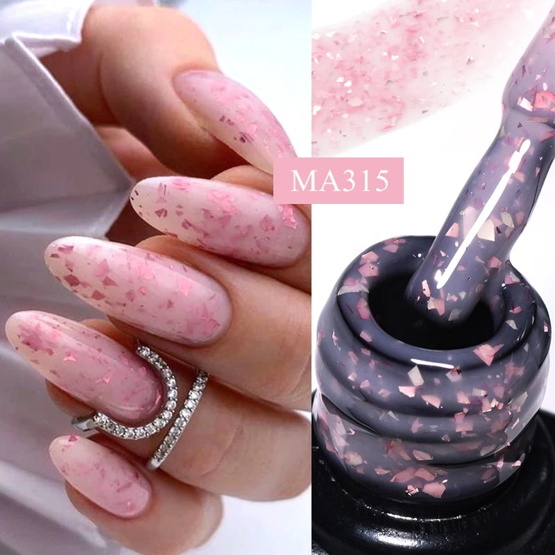 7ml Nude Rubber Base Gel, 68 Colors, DIY Nail Art Supplies Gel for Nails Design, UV LED Soak Off, Easy to Apply, Long Lasting