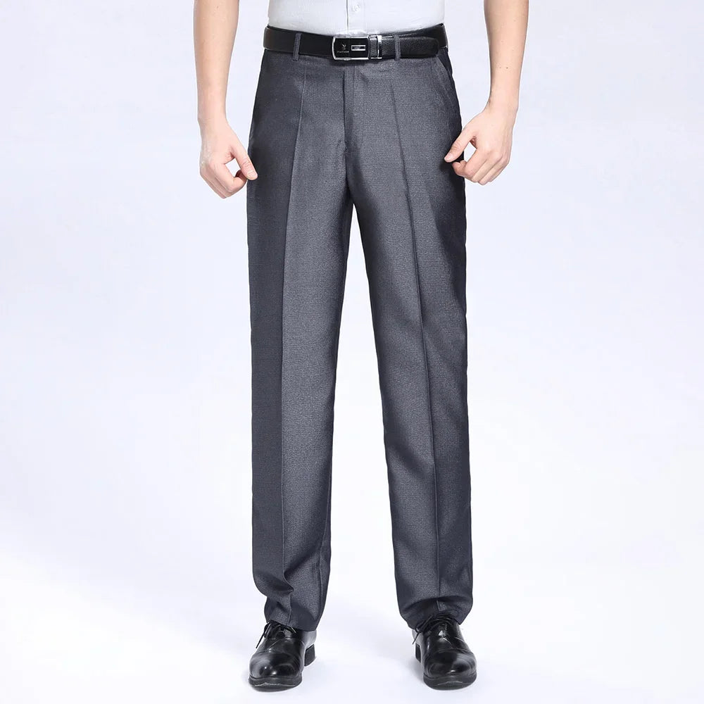2021 Men Business Silk Suit Pant Plus Size 29-56 Spring Summer New Fashion Formal Men Casual Pant Buckle Trousers For Male