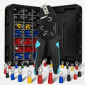 105PCS Ratchet Crimping Pliers Set, Insulated Round Wire Terminals, Electrical Wire Crimping Tool Kit