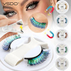 YSDO Colored Magnetic Eyelashes Natural Faux 3D Mink Lashes Reusable Makeup Party Cosplay Shiny Colorful Magnet False Lashes