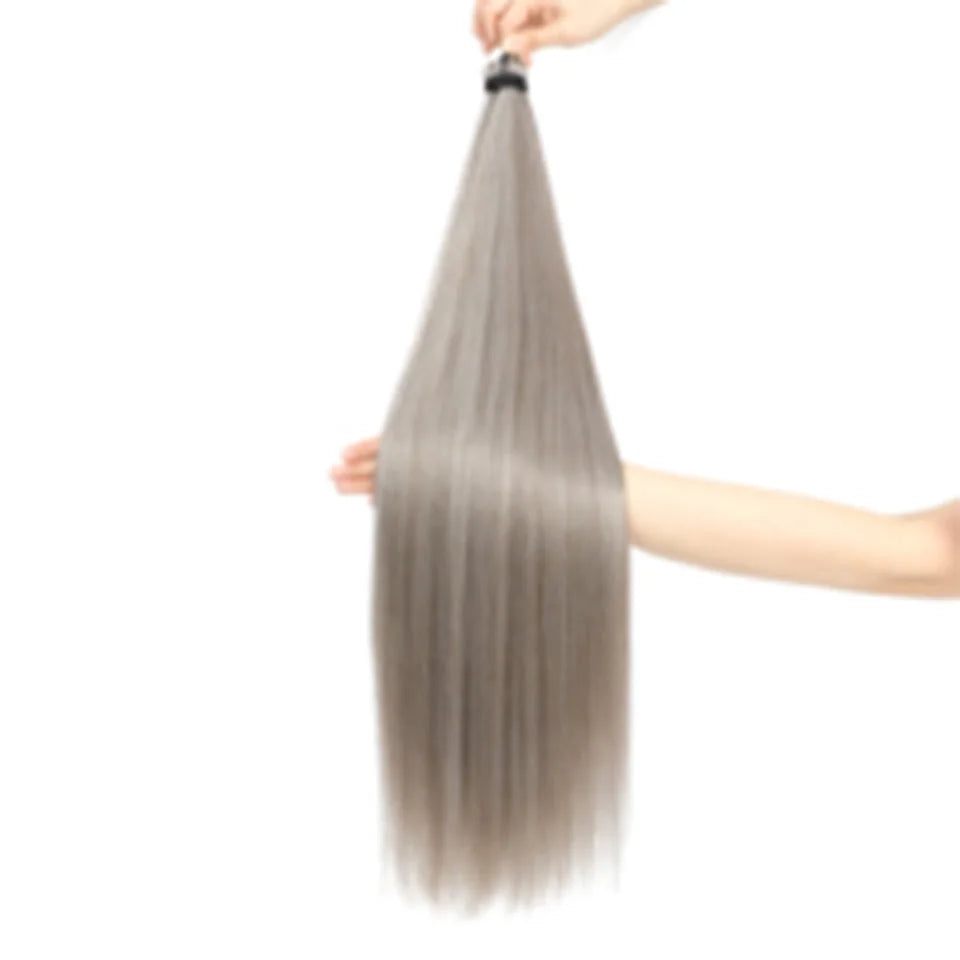 300g 3Pcs/Lot 28Inch Straight Crochet Braids White Blonde 613#Ombre Brown 6# Bio Protein Synthetic Hair Extensions