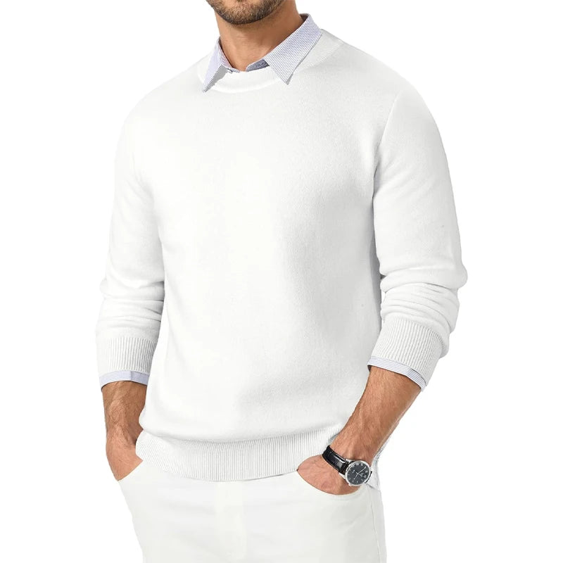 Animal Game Men's Woolen Knit Sweater Crew Neck Casual Pullover Knitwear Autumn Classic Soft Cold Blouse Winter Warm Streetwear