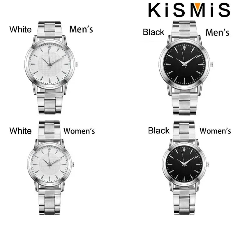 Matching Couples Luminous Steel Band Quartz Watches Gift Timepiece Fashion Watch for Men and Women