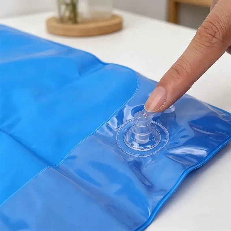 Blue Inflatable PVC Tray Reusable Cleaning Basin Kids Sensory Learning Activity Tray Sandbox for Play Sand,Water Fishing Games