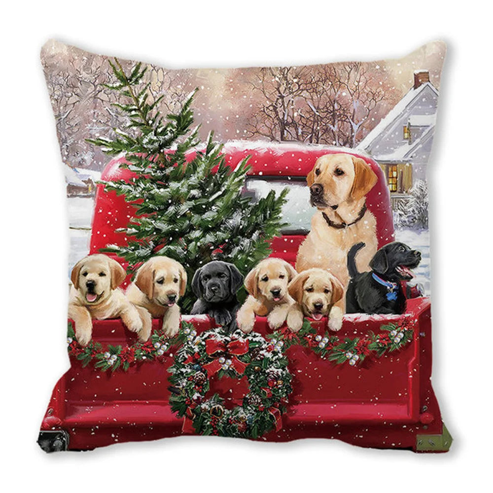 45CM Merry Christmas Cushion Cover Pillowcase 2023 Christmas Decorations for Home Ornament Happy New Year Christmas Decor 2022