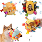 Interactive Ball Dog Toy for Aggressive Chewers Training Decompress Bite Resistant Plush Handle Dog Toys with Bells Pet Supplies