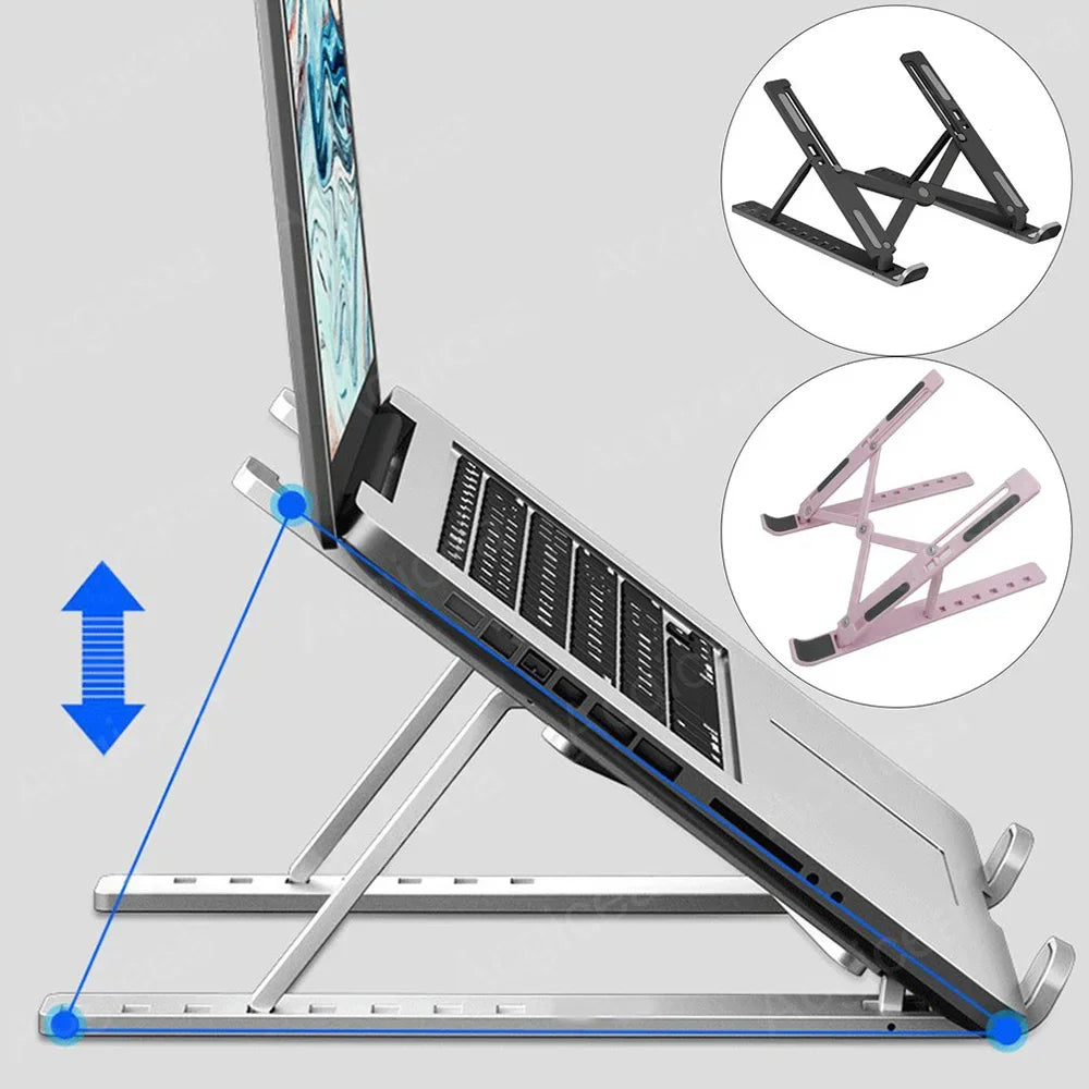 7 Levels Laptop Stand Portable Foldable ABS Tablet Computer for Macbook Apple  Air Pro Lenovo Bracket Universal Pad PC Holder