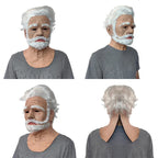 New Male Halloween Masks Of Terror Full Head Face Realistic Silicone Grandpa Wrinkle Real Elderly Mask Party Cosplay Props