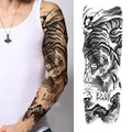 Waterproof Full Arm Temporary Tattoo Sticker Tiger Lion Wolf Eye For Man Women Body Art Sleeve Flash Fake Shoulder Tatoo
