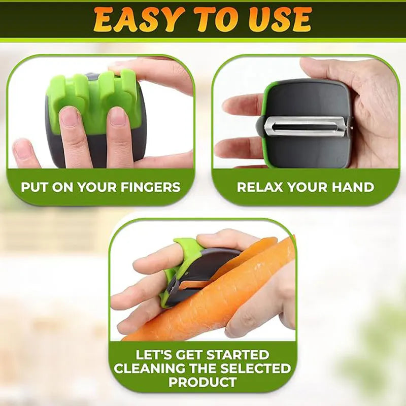 1 Easy and Convenient Black Green Peeler, Sharp Blade, Non Slip Grip, Suitable for Kitchen and Camping