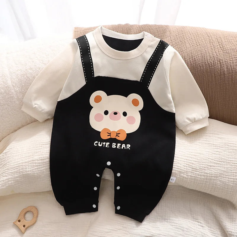New Baby Jumpsuit Autumn Long Sleeve Cotton Cute Children Clothes Kids Clothes Crawling Boys Girls Jumpsuit