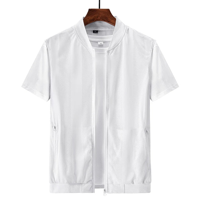 Summer Ultra-thin Men's Vest Women Sleeveless Shoulder Vest Sports Thin Undershirt Light and Breathable Outdoor Angling Tourism