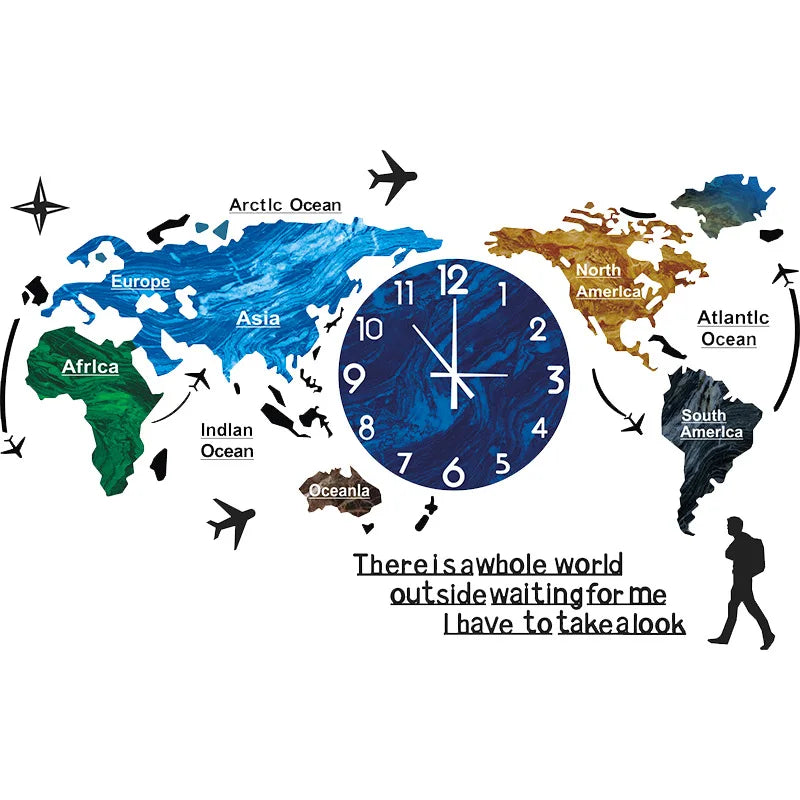 Unique Acrylic Wall Clock 3D DIY Large Wall Hanging Clock with Stickers for Office Home Living Room Wall Art Home Decorations