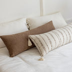 35x90cm Long Leg Clamp Pillow Cover Waist Pillowcase Black and White Luxurious Jacquard Cushion Cover for Headboard Bedroom