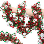 6M Christmas Snowflake Tinsel Garland Xmas Tree Decoration Christma Metallic Twist Garland Ceiling Hanging New Year Party Decor