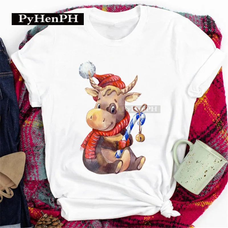 Merry Christmas T Shirt  Personalized and Exquisite Christmas Gift T-shirts and Clothes Women Clothing Aesthetic Clothes