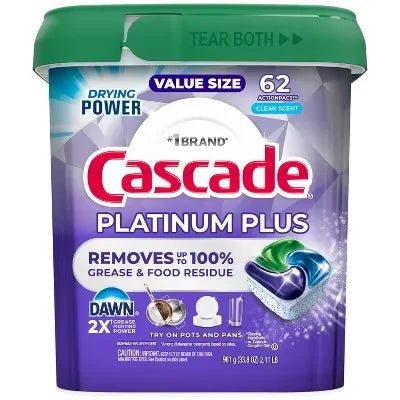 Dishwasher Detergent Pods Fresh Scent 9 Count Single Dose Grease Removing Capsules for Spot Free Dishes