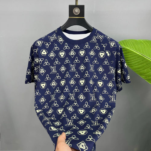 2026 New Style Men's Casual Trendy Fashion Short-Sleeved T-Shirt Classic Round-neck T-Shirt Colorful Print Letters Summer Shirt