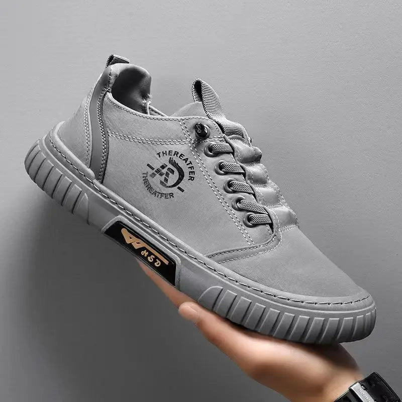 Men's Casual Running Shoes Breathable Fishnet Cloth Anti-slip Comfortable Low Top Fashionable Thick Bottom PVC Outsole