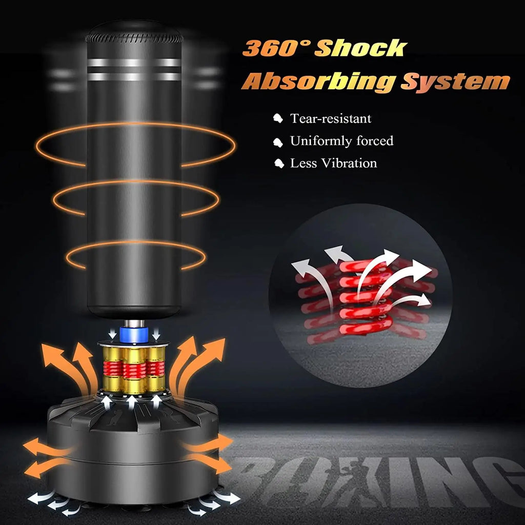 Freestanding Punching Bag 70''-205lbs With Boxing Gloves Heavy Boxing Bag With Suction Cup Base For Adult Youth Kids - Men Stand