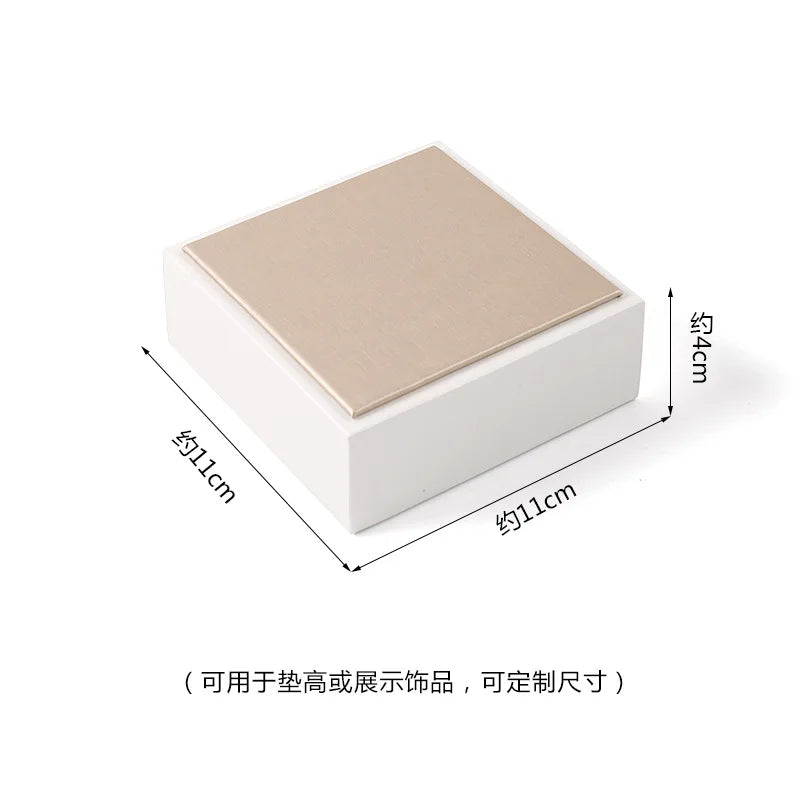 Champagne Leather Jewelry Set for Earrings Rings Display Stand Storage Organizer for Fashion Women Bracelets Necklaces Tray