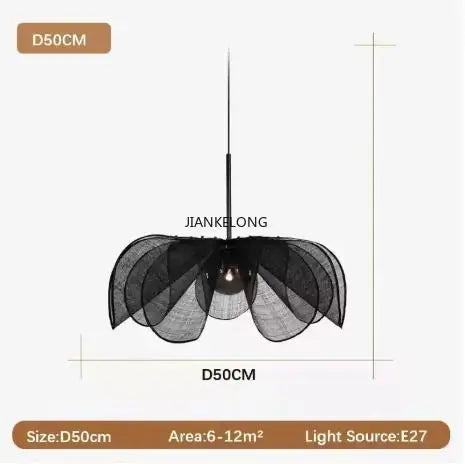 Wabi Sabi Flower Chandelier French Fabric Modern Ceiling Pendant Lights Home Decor Lighting Hanging Lamp  room decorchandeliers
