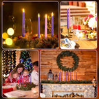 6pc LED Flickering Flameless Candles 28CM Taper Candles Halloween & Christmas Decor Wedding Home Festive Decor Battery Operated
